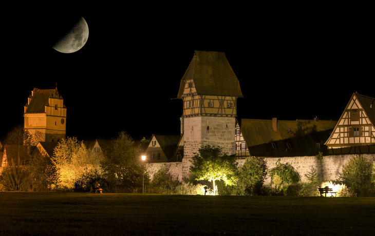 Dinkelsbühl bei Nacht, Deutschland