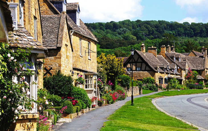 Cottages entlang der High Street in Broadway 