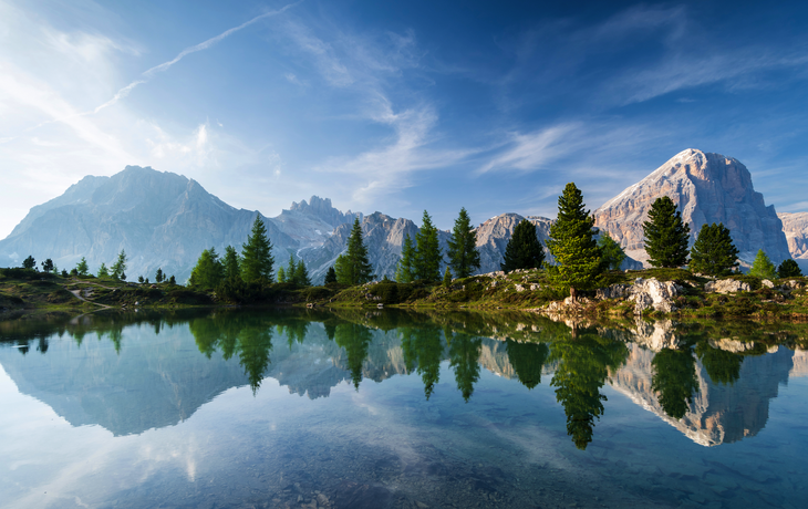 Bergsee Lago di Limides am Falzarego Pass