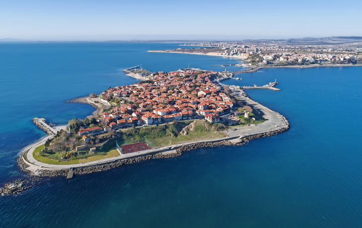 Nessebar, antike Stadt an der Schwarzmeerküste von Bulgarien