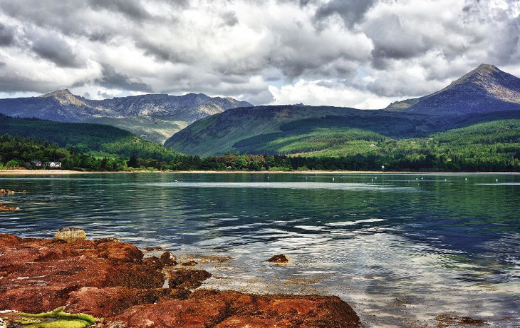 Typical scenery of the Isle of Arran in Scotland