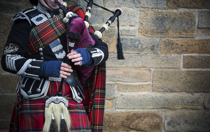 Dudelsackspieler in Edinburgh, Schottland