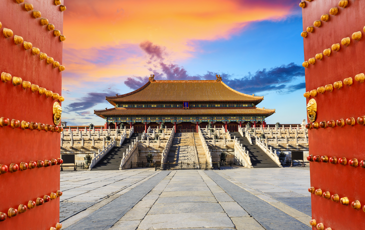 die Verbotene Stadt ist eine Palastanlage im Zentrum Pekings, China