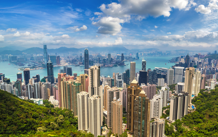 Panoramablick auf Hongkong