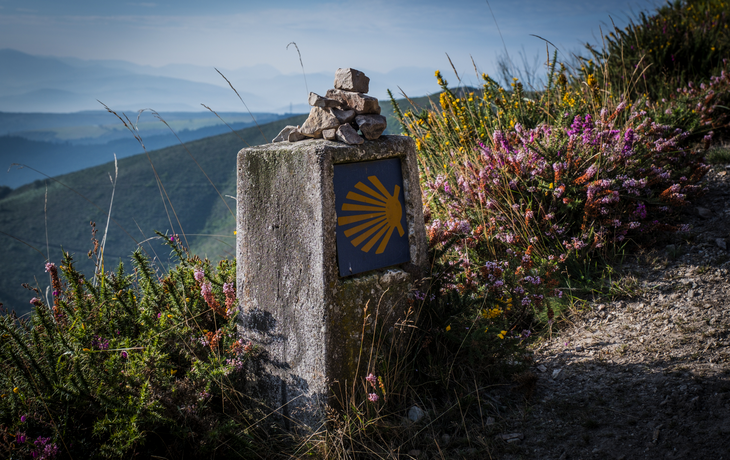 der älteste Jakobsweg in Spanien, der „Camino Primitivo“, der von Oviedo nach Santiago de Compostela führt 
