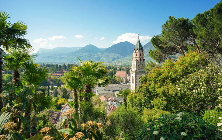 Stadtansicht von Meran, Südtirol