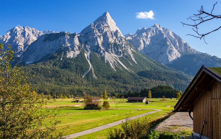 Alpenlandschaft in der Nähe von Pfunds in Österreich