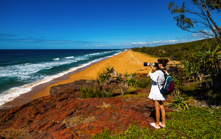 Naturfotograf fotografiert wilde Tiere an der Gold Coast in Australien
