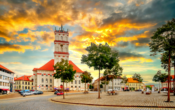 Marktplatz von Neustrelitz, Deutschland 