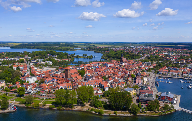 Aussicht auf die Stadt Waren an der Müritz