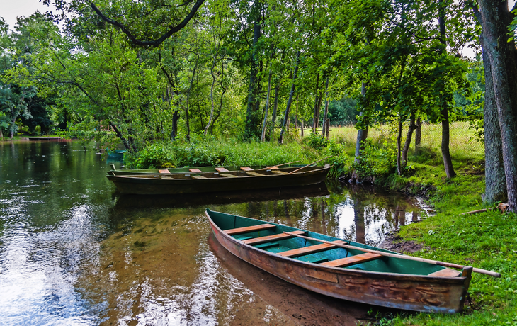 Boote auf der Krutynia in den Masuren