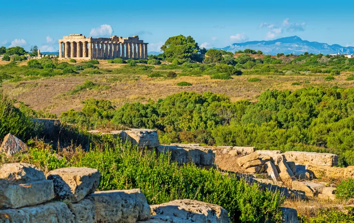 Ruinen in Selinunte, archäologische Stätte und antike griechische Stadt in Sizilien