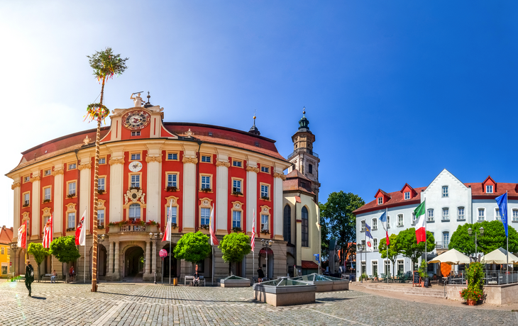 Marktplatz und Rathaus in Bad Windsheim