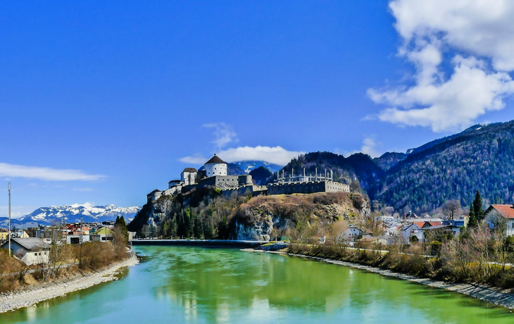 Stadtpanorama von Kufstein in Tirol, Österreich