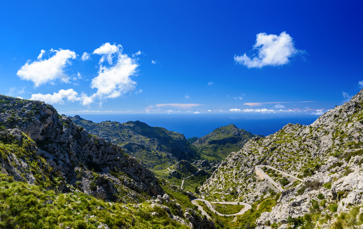 die wohl spektakulärste Straße Mallorcas im Tramuntana Gebirge: Sa Calobra
