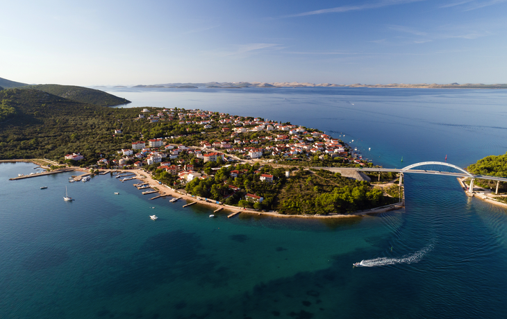 Ždrelac-Brücke verbindet die Inseln Ugljan und Pašman 
