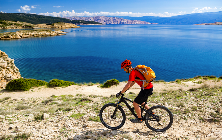 Mountainbiker in Kroatien